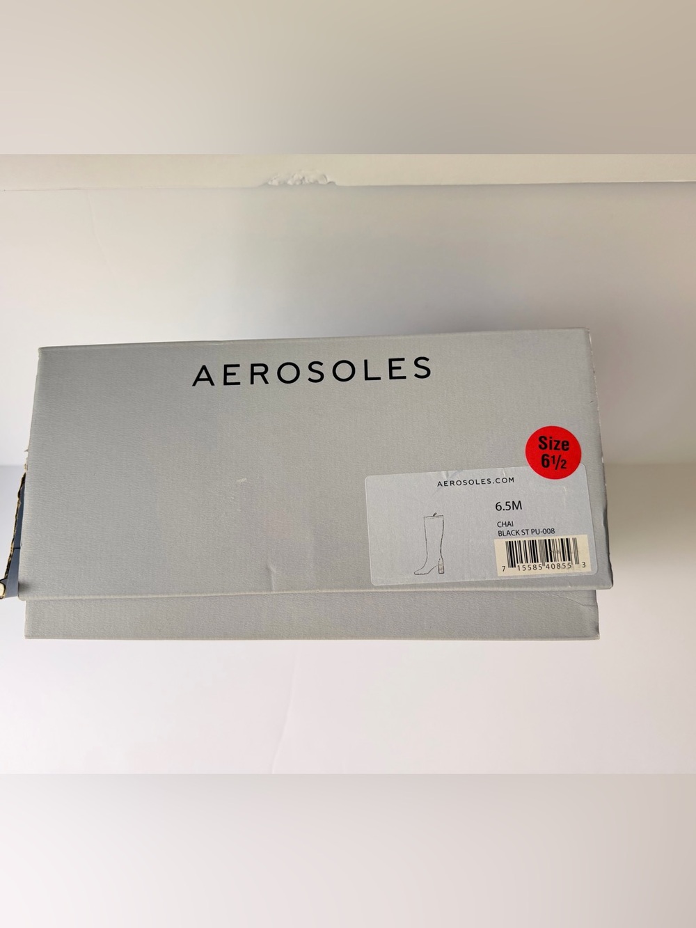 Aerosoles Black knee high chai Heeled Boots 6.5 new in box - Picture 2 of 6